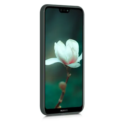 Produktbild von kwmobile Hülle kompatibel mit Huawei P20 Lite Hülle - weiches TPU Silikon Case - Cover geeignet für kabelloses Laden - Moosgrün