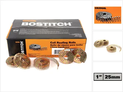 Obrázek produktu pro Bostitch CR2DGAL Pozinkované hřebíky na střechy 3.05-25 GAL8 7,2M 1" / 25 mm hladké - 7200 kusů