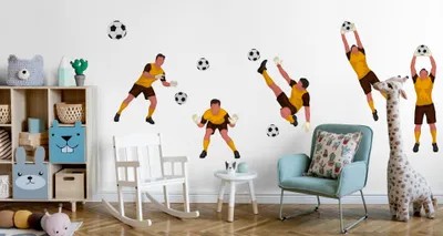 Produktbild von Nálepky pre deti futbalistov Nástenná dekorácia s módnym 3D efektom