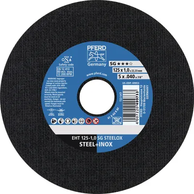 Produktbild von Trennschleifscheibe EHT 125-1,0 A 60 R SG-INOX/22,23 D.125xB.1xH.22,23mm