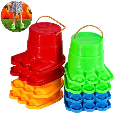 Produktbild von Kinder Balance-Stelzen – 4 Paar Monsterfüße, Gleichgewichtstraining Spielzeug für Jungen & Mädchen 4-10 Jahre