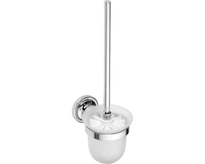 Produktbild von Wandtoilettenbürste RETRO aus Chrom, Glasschüssel 11x36x15 cm BEMETA