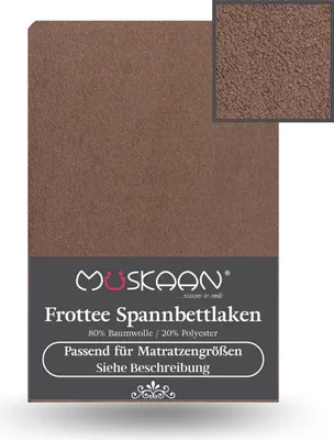 A product image of a fitted sheet with a close-up texture detail.