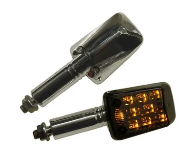 Produktbild von Motorrad LED Blinker Steve chrom getönt