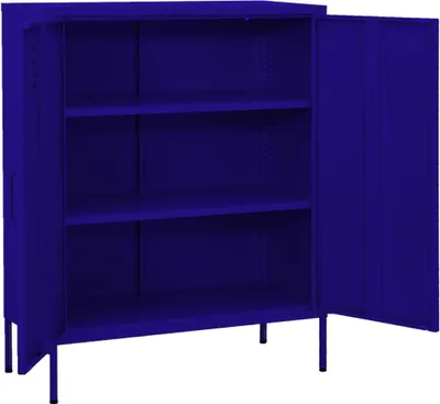 Produktbild von vidaXL Lagerschrank Marineblau 80x35x101,5 cm Stahl