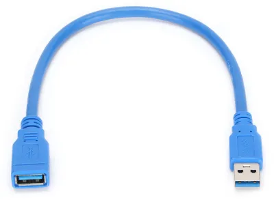 Produktbild von Datenleitungs-Stecker auf Buchse, USB 3.0-Verlängerungskabel für Festplattenbox, Druckergeräte-Verbindung, 0,3 m