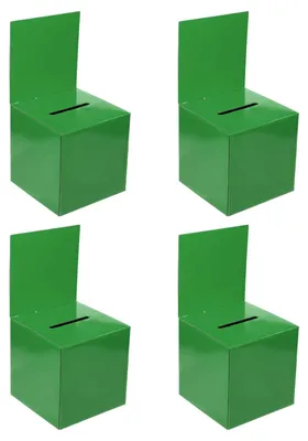 Produktbild von Solidchoice – Set aus 4 Wahlurnen aus Karton mit abnehmbarem Deckel
