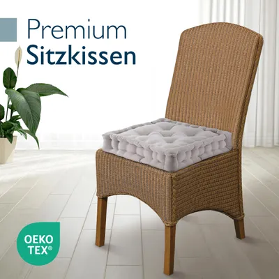 Immagine prodotto di Beautissu Set di 2 cuscini da pavimento Mila, 50x50 cm, tortora