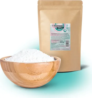 Produktbild von D-Mannose Pulver 500g | Schweizer Markenqualität | vegan, pflanzlich fermentiert | hohe Löslichkeit | 60% Süßkraft von Zucker