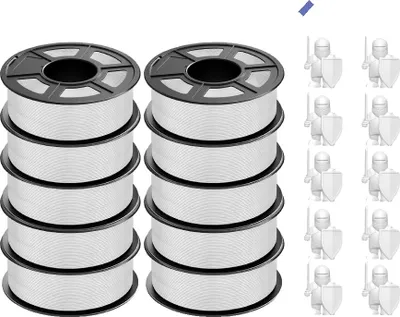 Zdjęcie produktu dla filament do drukarek 3D, dostępne różne materiały, odporność na wysoką temperaturę, PETG White 11KG