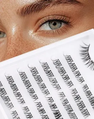 Produktbild von Wimpern, Katzenaugenerweiterungen, Cluster-Wimpern, individuelle natürliche C-Curl Wispy 3D Falsch Single 8-Paare, CN-5