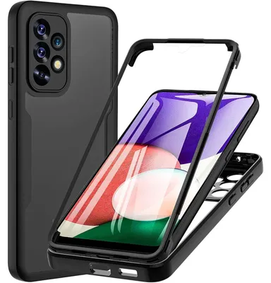 Obrázok produktu pre Puzdro na mobilný telefón Samsung Galaxy A53 5G, 360-stupňová ochrana proti nárazom, priehľadné, čierne