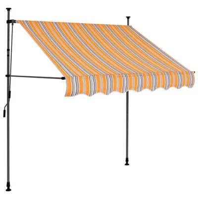 Immagine prodotto di vidaXL Tenda da sole retrattile a comando manuale con LED 150 cm Giallo e blu