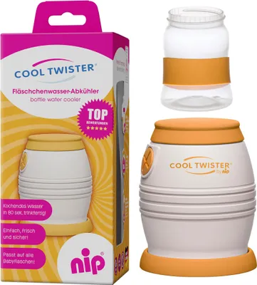 Produktbild von nip Fläschchenwasser-Abkühler Cool Twister: Kühlt kochendes Wasser exakt auf 40, 50, 60 oder 70° ab, BPA-Frei, ab 0 Jahren