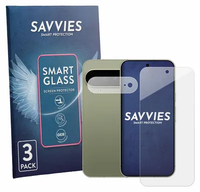Produktbild von 3x Savvies Schutzglas Folie für Google Pixel 11 Pro XL (Display+Kamera) 9H Panzer Schutzfolie Glas Displayschutz klar transparent