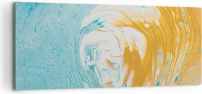 Produktbild von Bild auf Leinwand - Leinwandbild - Einteilig - Abstraktion verschüttet Farben - 120x50cm - Wand Bild - Wanddeko - Wandbilder - Leinwanddruck - Bilder - Wanddekoration - Leinwand bilder - AB120x50-4742