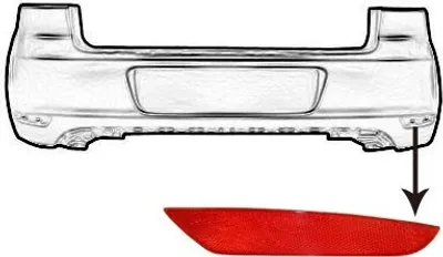 Produktbild von VAN WEZEL Rückstrahler 5863940 Rechts Stoßfänger für VW GOLF VI (5K1)