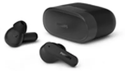 Imagen del producto de Philips Serie 2000, modelo TAT2000BK/00, inalámbricos, para llamadas y música, rango de frecuencia de 20 - 20000 Hz, peso de 41 g, auriculares con micrófono, color