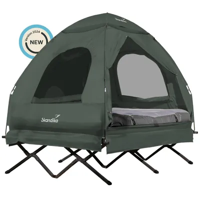 Produktbild von Skandika Zeltliege Haug für 2 Personen | Zelt Bett, erhöhtes Campingbett, aufblasbare Luftmatratze, wasserdicht, Outdoor Feldbett, bis 160 kg