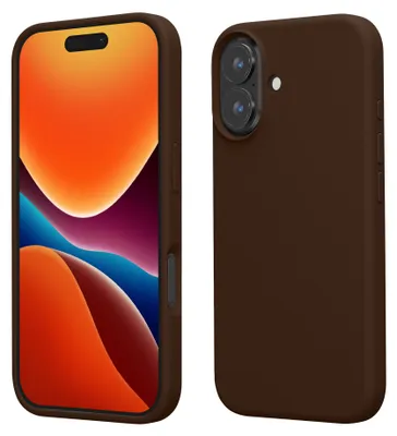 Produktbild von kwmobile Handyhülle für iPhone 16 Hülle, für iPhone 16 Case - Hülle Silikon - kabelloses Laden - Chocolate