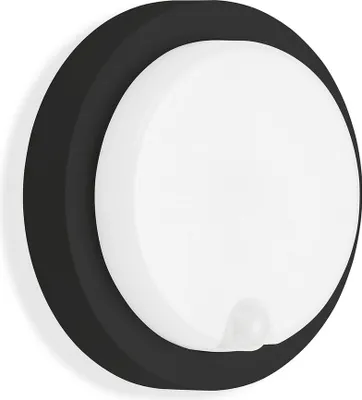 Produktbild von LED Außenwandleuchten Bewegungssensor IP44 Ø17cm 12W schwarz Telefunken