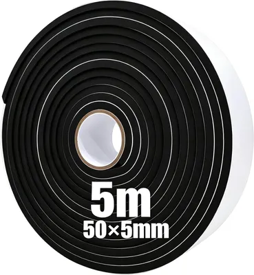 Imagen del producto de Cinta de espuma adhesiva, 50 mm x 5 mm x 5 m, para sellado e impermeabilización