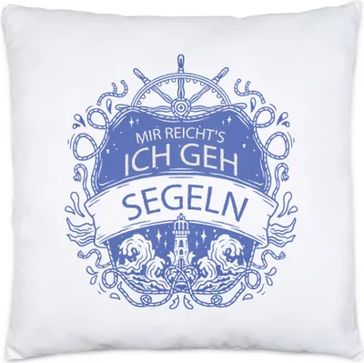 Produktbild von Mir reicht's Ich geh Segeln Kissen inkl. Füllung Segler Geschenk Papa Vater Segelboot Katamaran