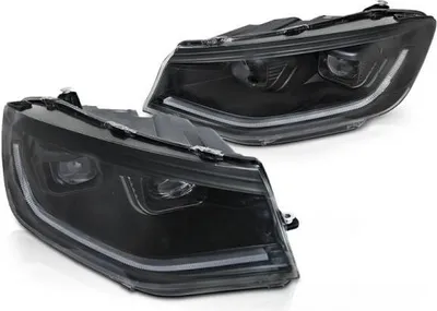 Produktbild von Voll LED Scheinwerfer Tagfahrlicht passend für VW Caddy V 5 Bj. 2020- Black dynamische Blinker
