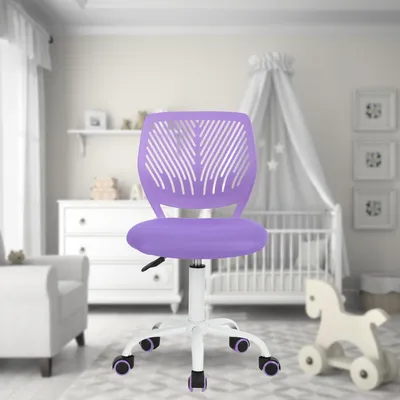 Image de Mobilier : Chaise de bureau polyvalente pour enfants, chaise de travail sans accoudoirs, réglable en hauteur