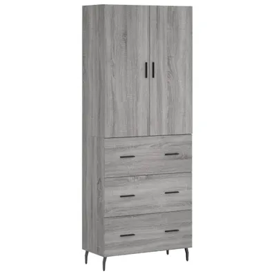 Image de Buffet haut Sonoma gris 69,5x34x180 cm Bois d'ingénierie