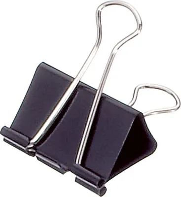 Produktbild von Foldbackklemmer 1562 40x19mm schwarz 12 Stück Packung mit 12 Stück