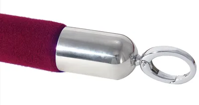 Produktbild von Absperrpfosten, aus Edelstahl, mit Konus, Bodenplatte Ø31cm, Variante auswählbar : Abgrenzungsseil, rot, 150 cm Variante: Abgrenzungsseil, rot, 150 cm