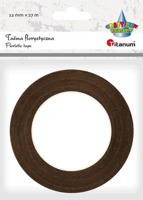 Zdjęcie produktu dla Taśma florystyczna 12mmx27m Brązowa Titanum