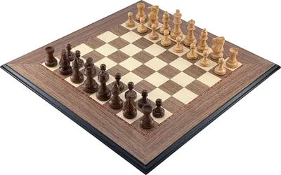 Obrázek produktu pro šachová sada Italfama Classico Akácie + Ferrer Ořechová šachovnice 50 cm