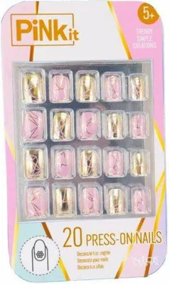 Produktbild von Nice Group Pink it Press, Nagel-Set für Kinder, 5 Jahr(e), Mehrfarbig, 20 Stück(e)