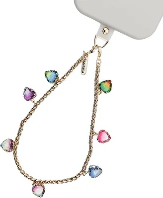 Immagine prodotto di Crong Phone Charm - Cordino portafortuna per cellulare (cuori arcobaleno)