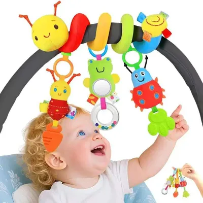 Immagine prodotto di Giocattolo a spirale per bambini, mobile da letto, giocattolo da appendere, peluche, decorazione per carrozzina, apprendimento precoce, regalo, ape