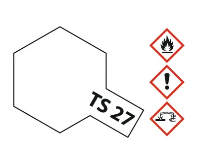 Produktbild von TS-27 Weiss matt - 100ml Sprayfarbe Kunstharz Tamiya 300085027