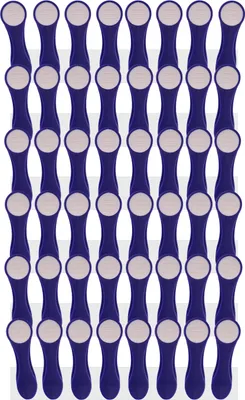 Produktbild von trendfinding 48 Wäscheklammern mit Edelstahlfedern und Softgrip Indigo-Weiß