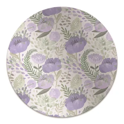 Produktbild von Rundmatte - Stuhlunterlage Bürostuhlunterlage - Rund Ø 100 cm - Bodenmatte - Fußmatte - Pastellmohnblume.