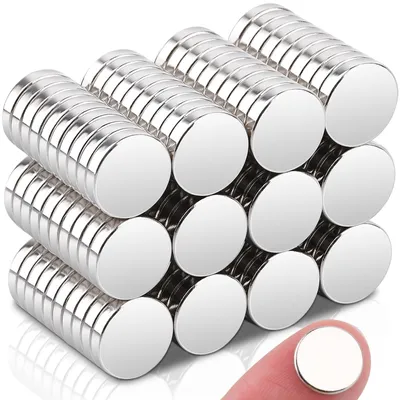 Produktbild von Neodym-Magnete Extra Stark - 120 Stück - 10 x 2 mm - Kleine Runde Magnete - Für Whiteboard/Magnettafel - Basteln
