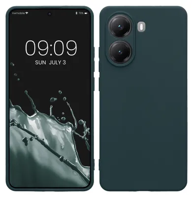 Produktbild von kwmobile Handyhülle für Xiaomi Poco X7 Pro 5G Hülle - weiches Handy Silikon Case - Schutzhülle Cover - Dunkler Schiefer