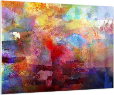 Produktbild von Bilder auf glas - Abstraktion modern - 100x70cm - Glasbilder - Wandbilder - Kunstdruck - zum Aufhängen bereit - Wanddekoration aus Glas - Glas Bilder - Wandbild auf Glas - Einteilig - GAA100x70-3574