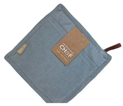 Produktbild von CH&F Topflappen mit Grifftasche 4er Set 20x20 cm – Baumwolle – Bellavarde Dove