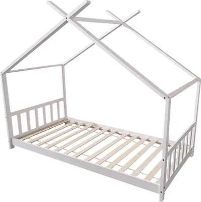 Image de Lit cabane pour enfant 190x90cm blanc GASPARD