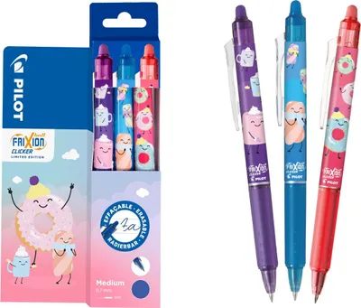 Produktbild von PILOT FriXion Clicker 0.7 Sweet Paradise – 3er Set, blauschreibend, Edition