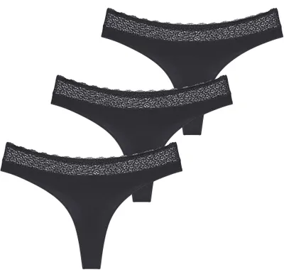 Produktbild von Triumph Damen String 3-Pack Feel of Modal - BLACK - Größe XS