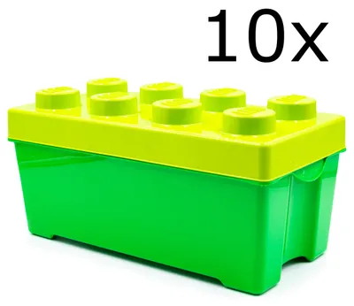 Produktbild von LEGO: grüne Aufbewahrungsbox, 10 Stück