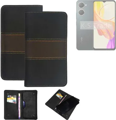 Produktbild von K-S-Trade Hülle Handyhülle kompatibel mit Vivo Y03t Schutzhülle Walletcase Bookstyle Tasche Schutz Case Handytasche Wallet Cover Kunstleder