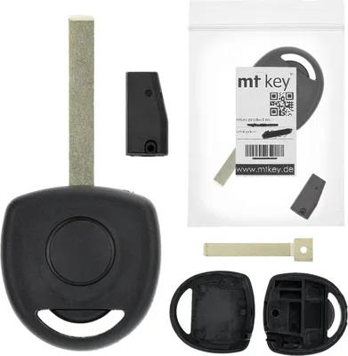 Produktbild von MT-KEY Auto Zünd Schlüssel Rohling HU100 + ID40 Transponder Wegfahrsperre kompatibel mit Chevrolet Astra 00-07 Opel Agila A 04-08 Meriva A 03-10 Tigra B 04-09 Corsa C 00-06